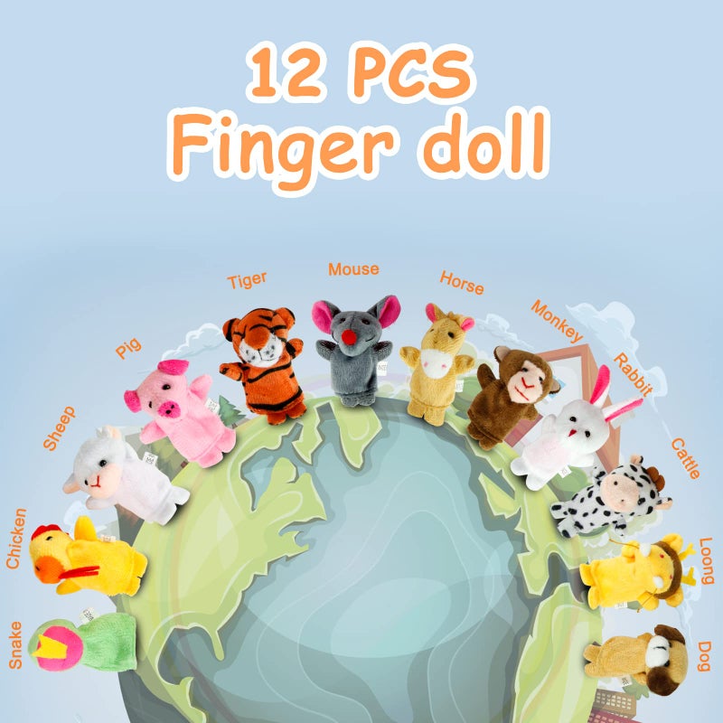 Sealive Finger Puppets for Toddlers 1-3, Baby & Toddler Finger Puppets, Soft Plush Animal Toys for Storytelling, Educational Toy Set for Boys & Girls, Great for Home, School, Parties & Travel - Image 3