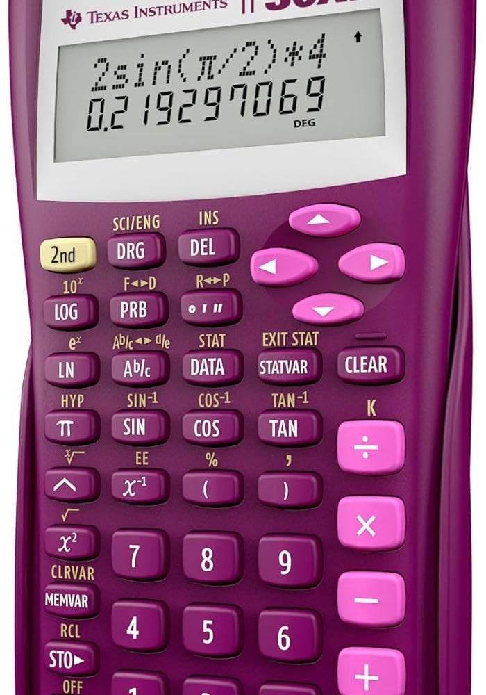 Texas Instruments TI-30XIIS Scientific Calculator in Raspberry Color - Image 4