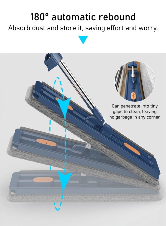Anti-mite flat mop (with EVA scraper), quick scraping and drying, lightweight and efficient floor cleaning tool  Floor mop, 360° handheld washable mop, household cleaning, hardwood floor mop, mop suitable for wooden floor, laminate floor, tile - Image 4