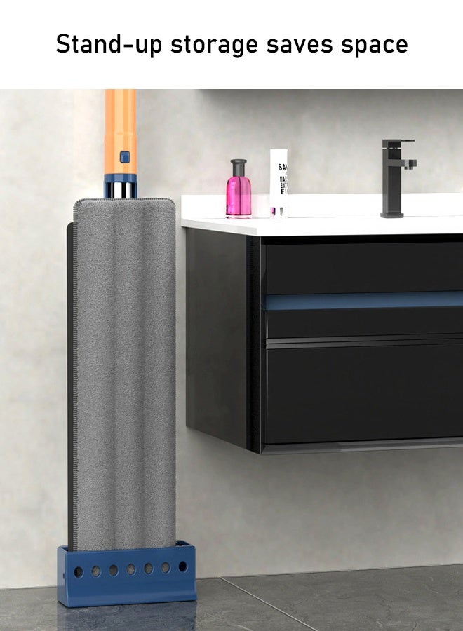 Anti-mite flat mop (with EVA scraper), quick scraping and drying, lightweight and efficient floor cleaning tool  Floor mop, 360° handheld washable mop, household cleaning, hardwood floor mop, mop suitable for wooden floor, laminate floor, tile - Image 3