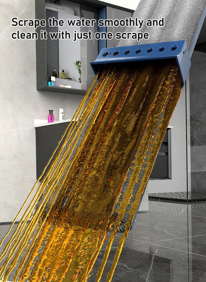Anti-mite flat mop (with EVA scraper), quick scraping and drying, lightweight and efficient floor cleaning tool  Floor mop, 360° handheld washable mop, household cleaning, hardwood floor mop, mop suitable for wooden floor, laminate floor, tile - Image 2