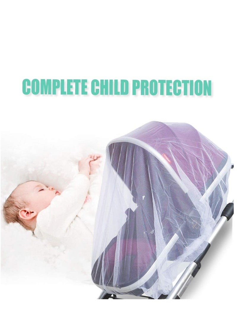 Generic - Mosquito Net for Stroller - 2 Pack Durable Baby Stroller Mosquito Net - Perfect Bug Net for Strollers, Bassinets, Cradles, Playards, Portable Mini Crib Odorless  Durable Material - Image 1