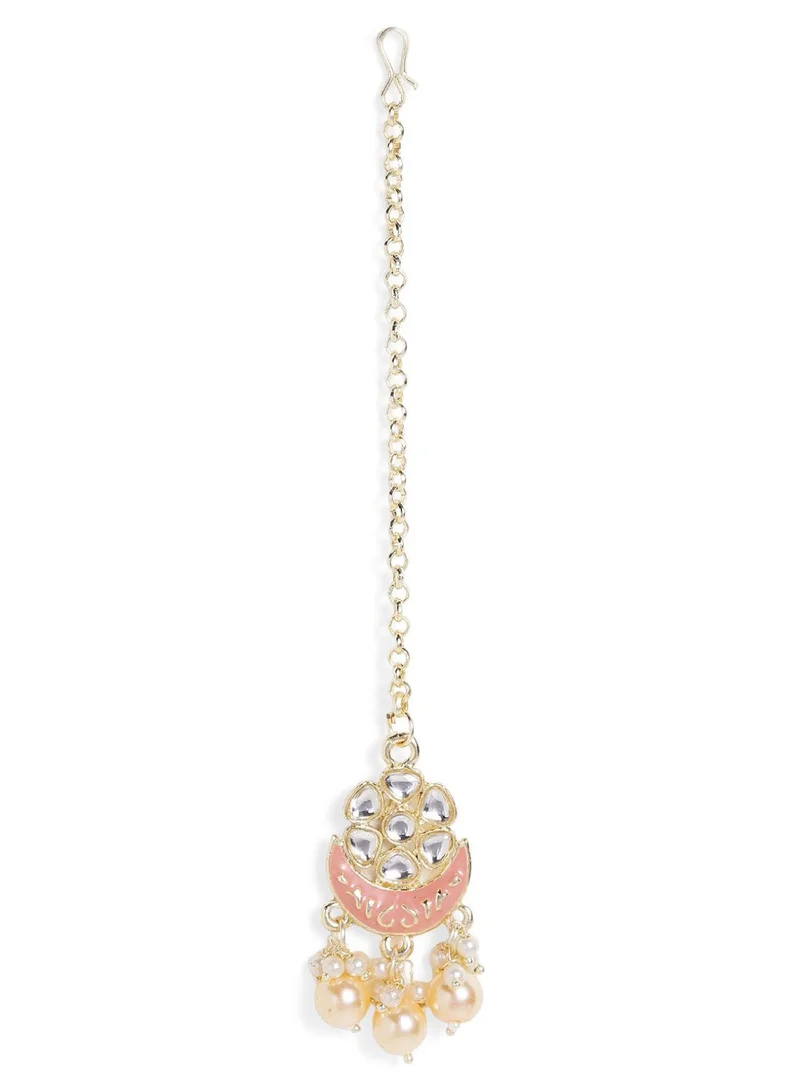 Priyaasi Kundan Stone Studded  Pearl Beaded Jewellery Set