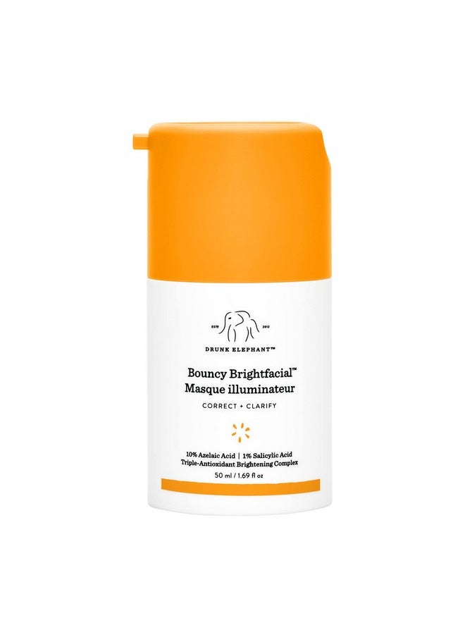 DRUNK ELEPHANT - Bouncy Brightfacial Leaveon Face Mask With Azelaic Acid And Salicylic Acid To Correct And Clarify Skin (50Ml / 1.69 Fl Oz) - Image 1