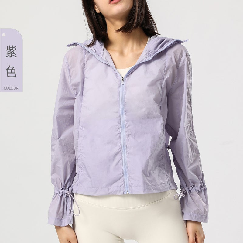 Generic Summer Breathable Sun Protection Womens Outdoor Shirt Purple