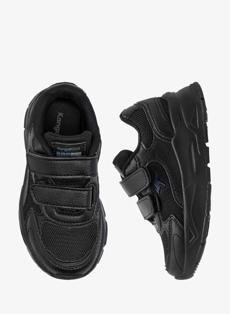 kangaROOS BLACK Kids' Logo Detail School Shoes with Hook and Loop Closure  | Best Price UAE