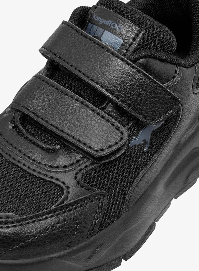 kangaROOS BLACK Kids' Logo Detail School Shoes with Hook and Loop Closure  | Best Price UAE