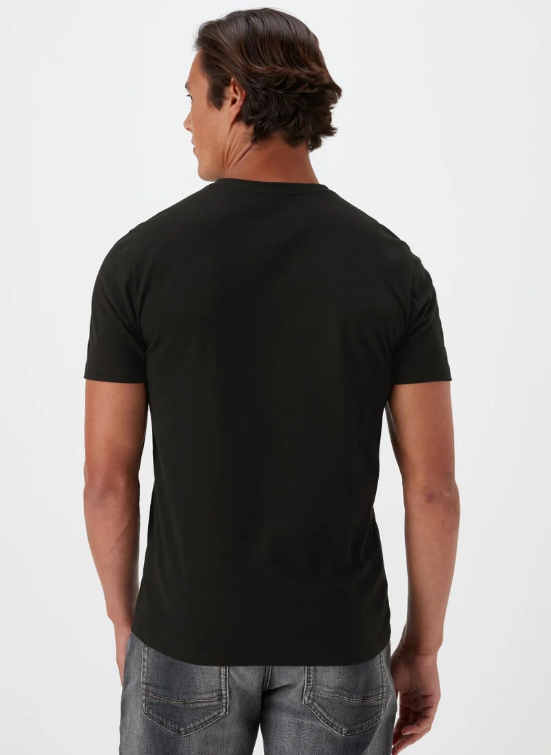 Matalan Black Essential V-Neck T-Shirt