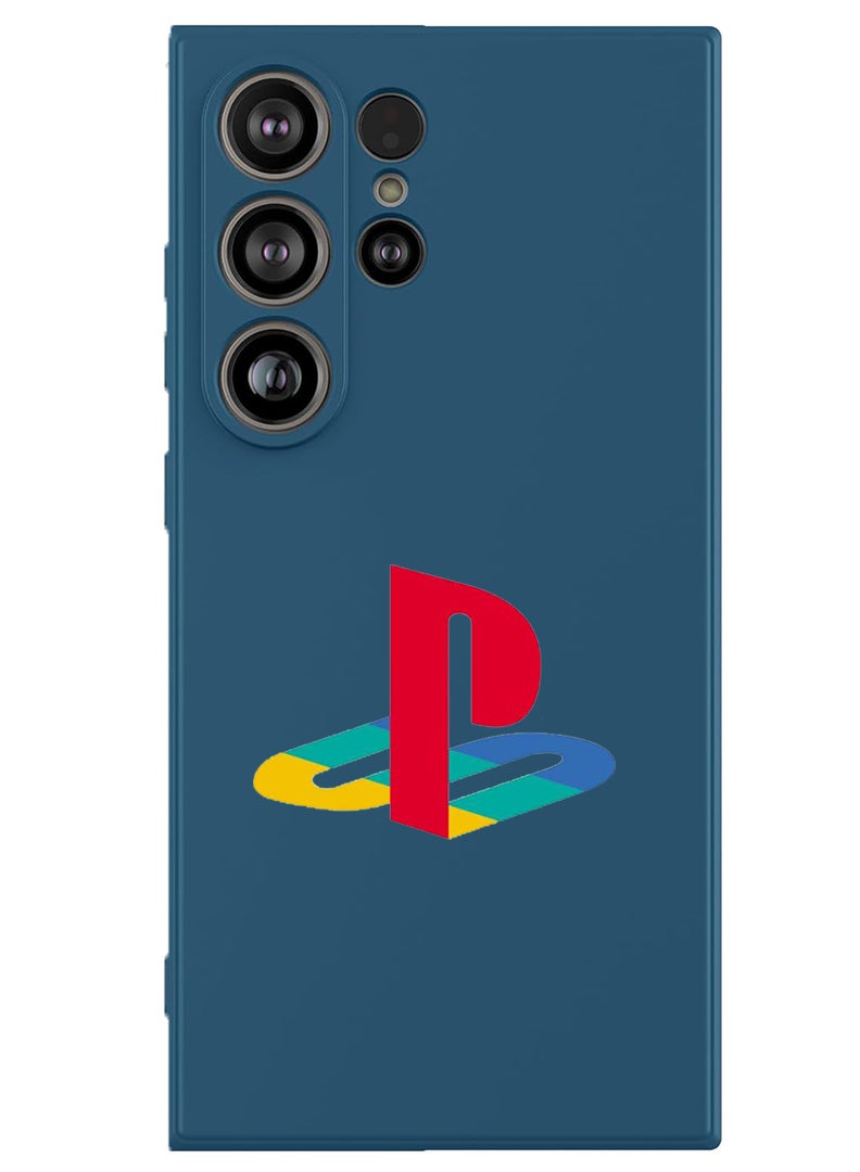 Theodor Protective Slim Fit Case Liquid Silicone Cover with Full Body Protection Anti-Scratch Shockproof Case For Samsung Galaxy S25 Ultra (Blue) - PS - Image 1