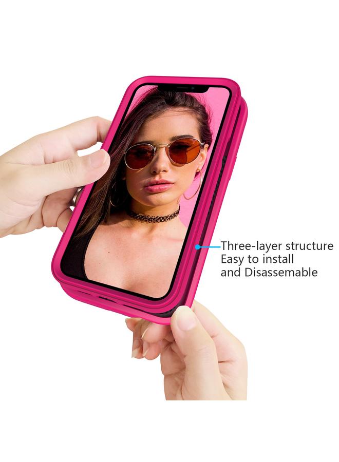 إيروريكس جراب لهاتف iPhone 15 Plus بنمط موجة 3 في 1 مصنوع من السيليكون + جراب هاتف من الكمبيوتر الشخصي - Image 3