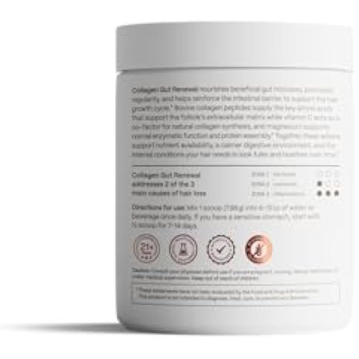 Advanced Trichology Collagen Gut Renewal | Collagen Peptides Powder with Prebiotic Fiber, Vitamin C & Magnesium | Gut Barrier, Digestive Regularity, Hair, Skin & Immune Support - Image 3