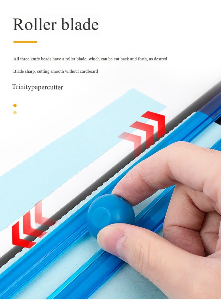 Pretocter Multi Use Paper Cutter, Kids Hand Paper Cutter for  Straight Line Dotted Wavy Line,suit for Any Paper - Image 3