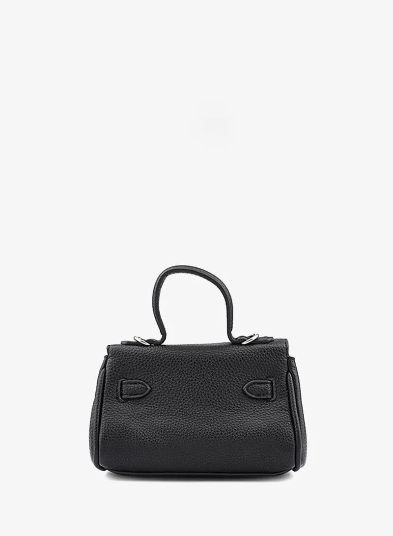 Cuple Black Tween Girls Structured Top Handle Bag for Women | Best Price UAE