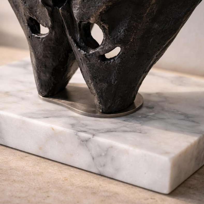 Pan Home Tyrion Metal Bull Sculpture - Black - Image 2