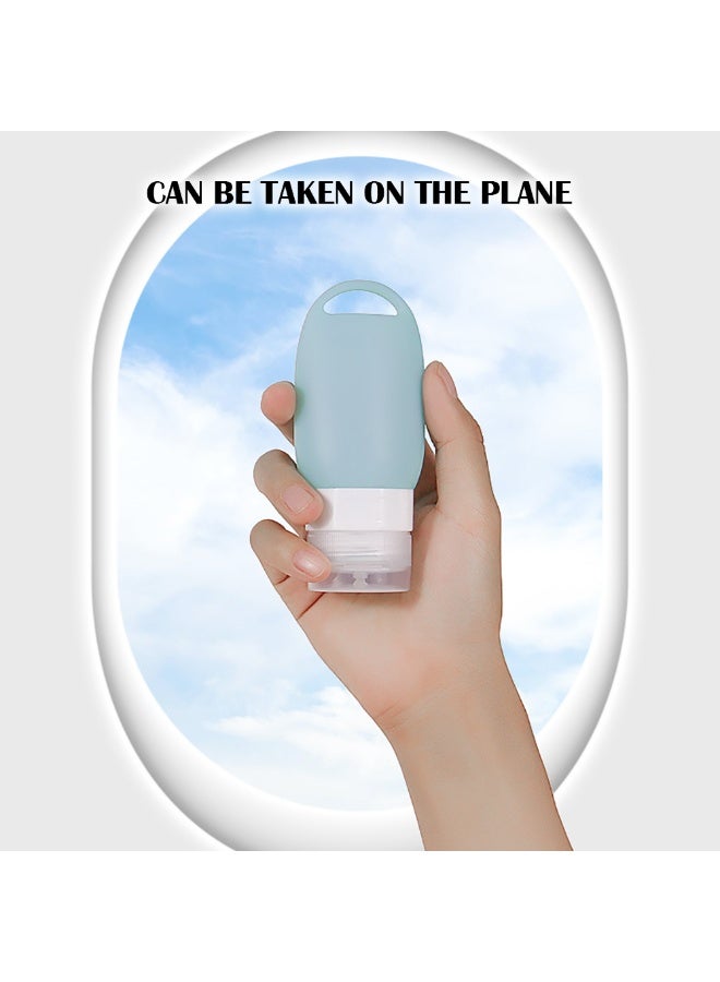 Portable Travel Bottles, 4pcs 90ml Silicone Squeeze Bottles for Shampoo Lotion and Soap, Leak Proof Refillable Silicone Toiletries Containers for Traveling Gym and Camping, BT15 (Multi) - Image 5