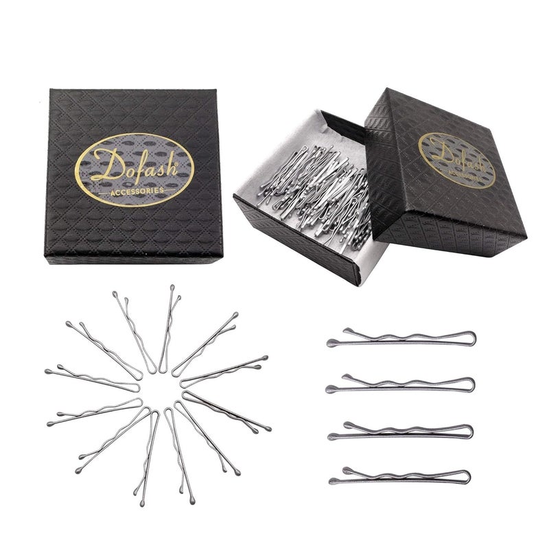 Dofash Silver Bobby Pins Hair Pins Steel Hair Clips 35Cm138 Hair Accessories For Women 100PCS Silver