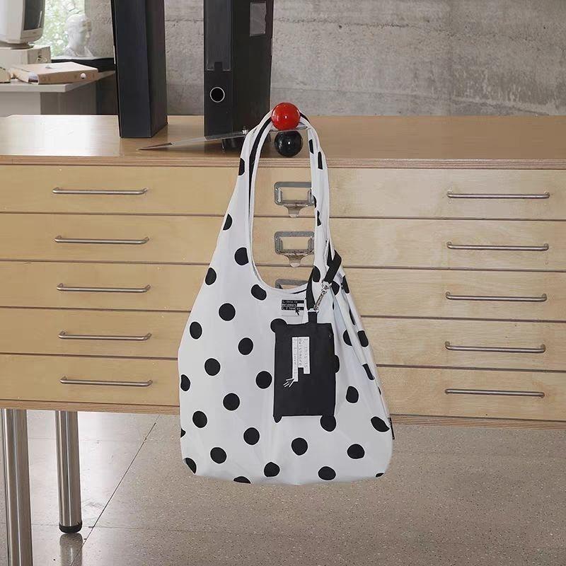 Changzi Perforated Shoulder Tote Bag with Polka Dots - Image 4