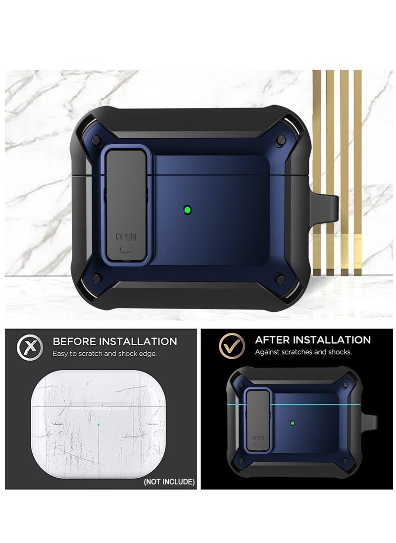 BGM - Upgraded [Secure Lock] Armor Airpod Pro Case, Fibuntun Shockproof AirPods Pro Cover Cool iPod Pro Case Designed for Apple Air Pod Wireless Pro Cases for Men Women - Image 1