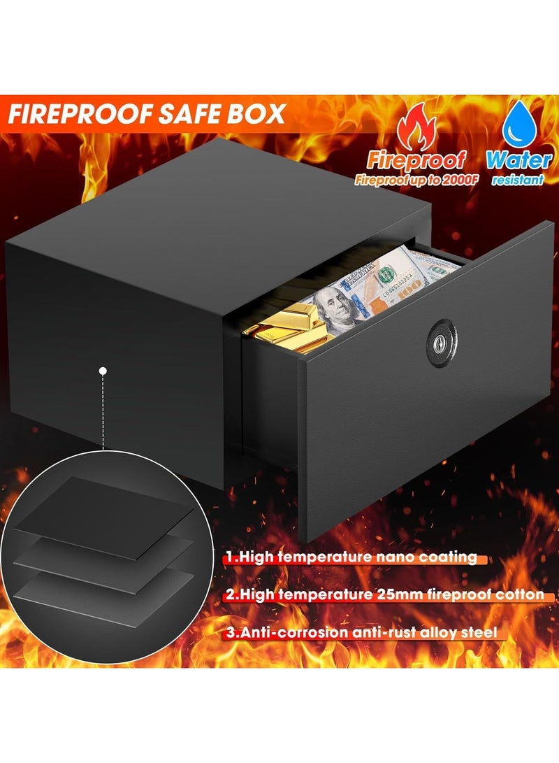 VUCATIN Fireproof Safe Box for Home Anti-Theft Digital Security Box with Programmable Keypad and Inner Fireproof Lock Box Security Cabinet Safe Lock Box for Home Hotel Office (45*38*36cm) - Image 4