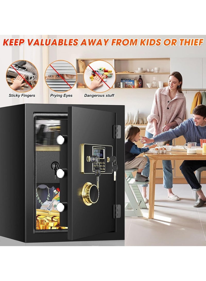 VUCATIN Fireproof Safe Box for Home Anti-Theft Digital Security Box with Programmable Keypad and Inner Fireproof Lock Box Security Cabinet Safe Lock Box for Home Hotel Office (45*38*36cm) - Image 3