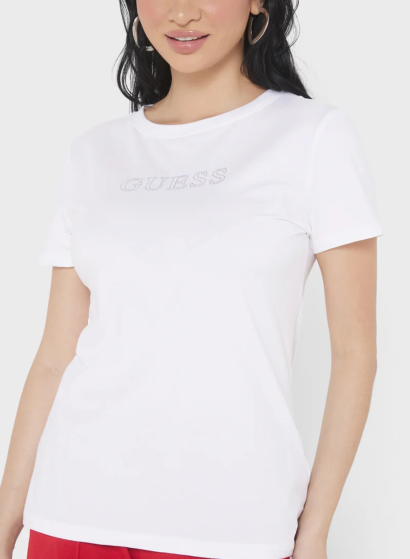 جس Crew Neck Logo T-Shirt