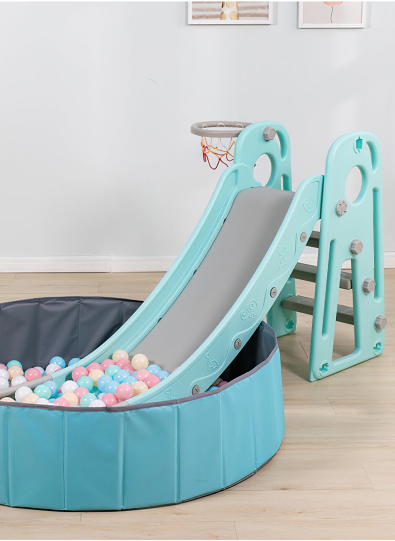 Funz - Children's Slide Suitable for Age 1-5 Years Old to Play and Climb on The Slide Equipped with Basketball and Storage Space Indoor and Outdoor use - Image 1