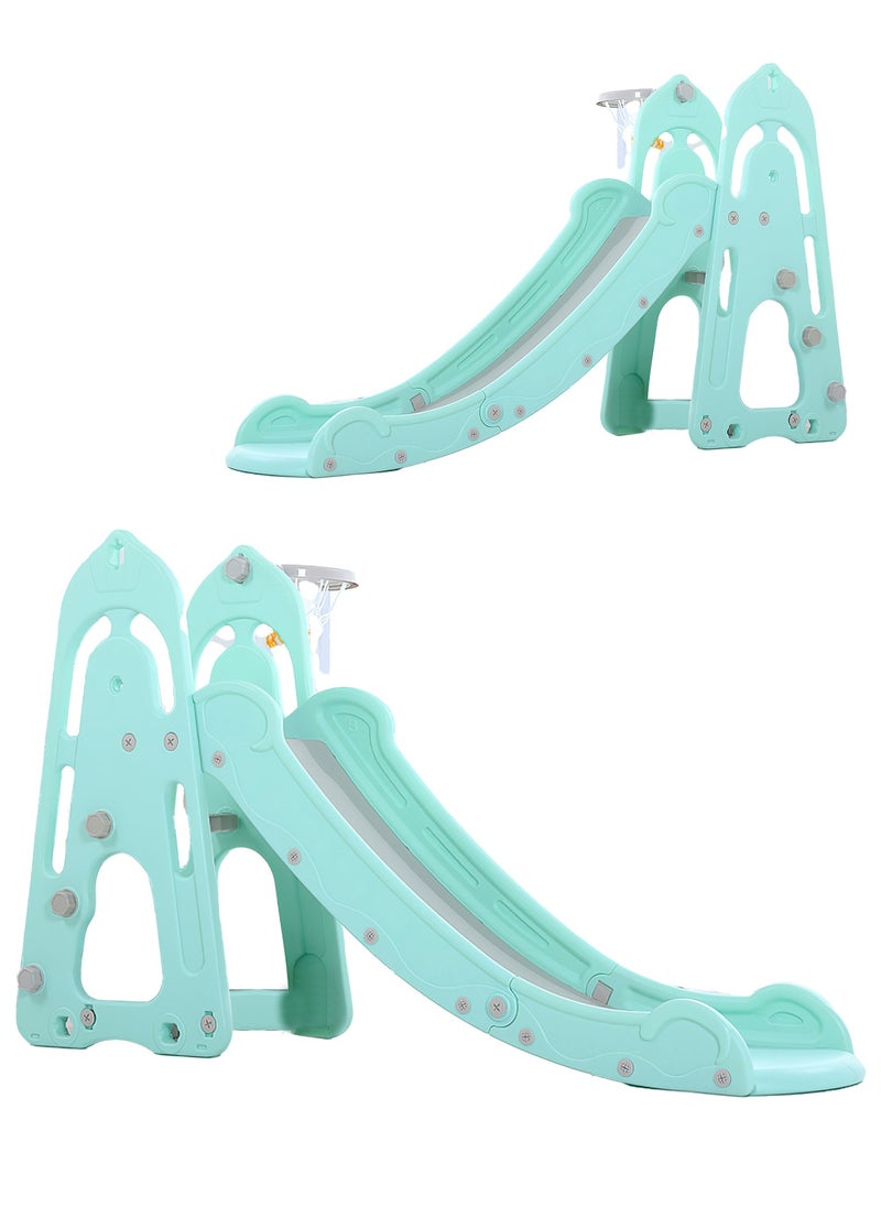 Funz - Children's Slide Suitable for Age 1-5 Years Old to Play and Climb on The Slide Equipped with Basketball and Storage Space Indoor and Outdoor use - Image 1