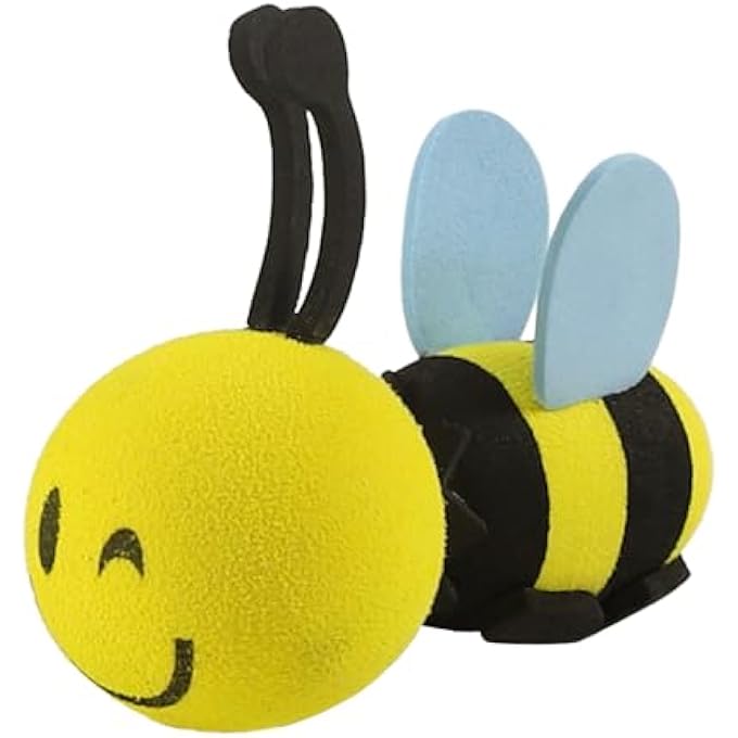 rayihni Happy Bee Car Antenna Topper, Cute Bee EVA Automotive Antenna Ball Decorative Antenna Hat, Easy to Find Car in The Parking Lot, Universal Exterior Decor Car Accessories (Wink) - Image 1