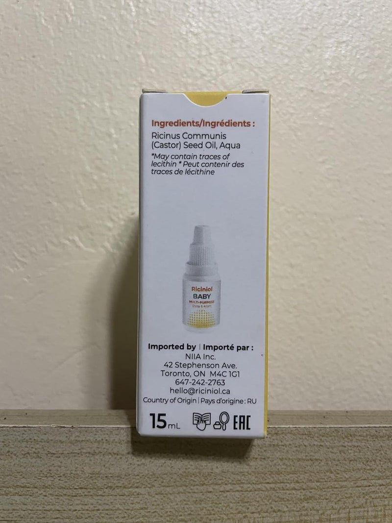 Riciniol Baby  Multipurpose Castor Oil for Baby and Mom  Bioadvanced Castor Oil Ointment Pure  Natural Skin Protection Hypoallergenic Infant Massage Oil 15ml  Pack of 1 - Image 3