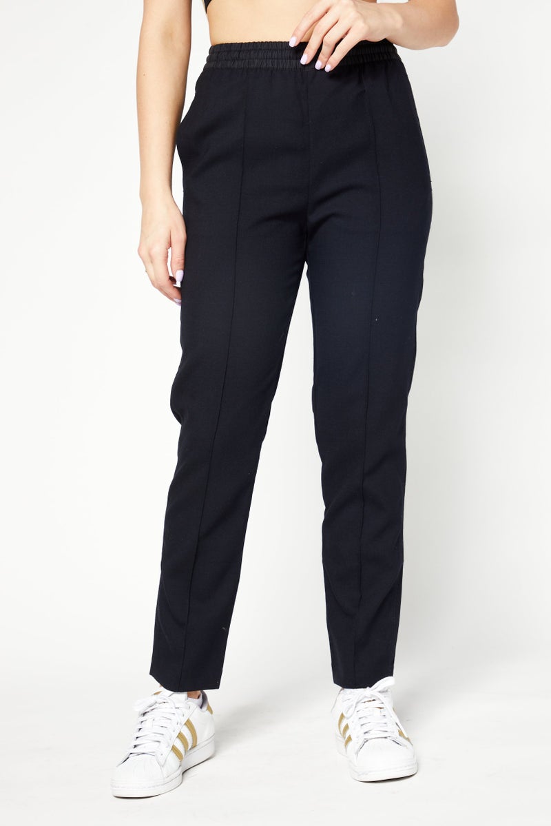 LACOSTE Women Sportswear Fit Solid Outdoor Track Pants, Black  - Image 1
