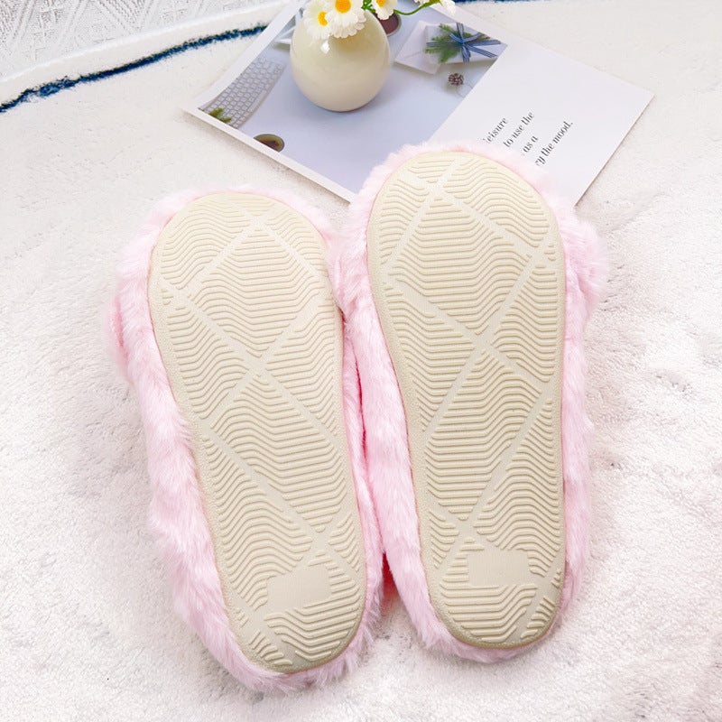 Cartoon Cute Girl Heart Shoes Melody Little White Dog Little Devil Pudding Dog Baotou Home Floor Slippers - Image 5
