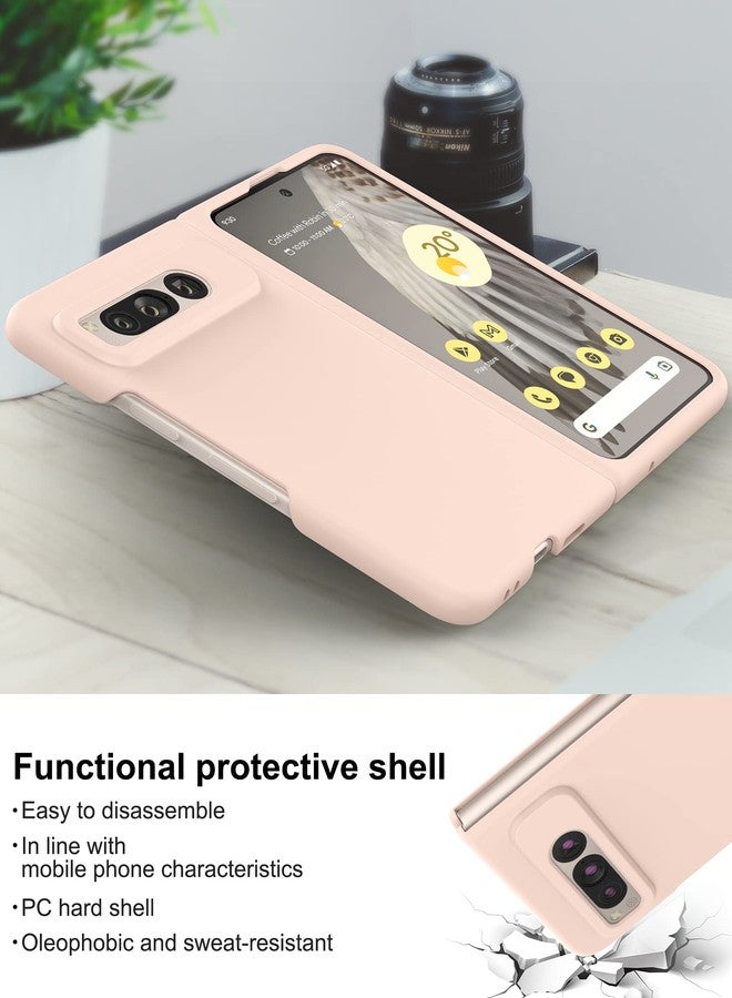 Foluu Case for Google Pixel Fold 2023, Ultra Thin Slim Fit Matte PC with Non-Slip Grip Full Protection Protective Cover for Google Pixel Fold 2023 (Pink) - Image 3