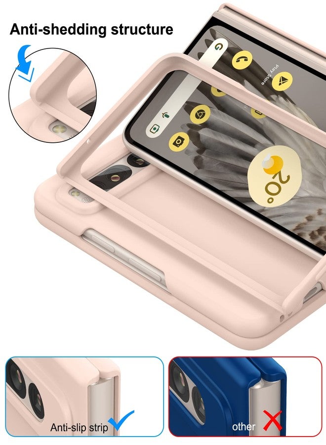 Foluu Case for Google Pixel Fold 2023, Ultra Thin Slim Fit Matte PC with Non-Slip Grip Full Protection Protective Cover for Google Pixel Fold 2023 (Pink) - Image 5