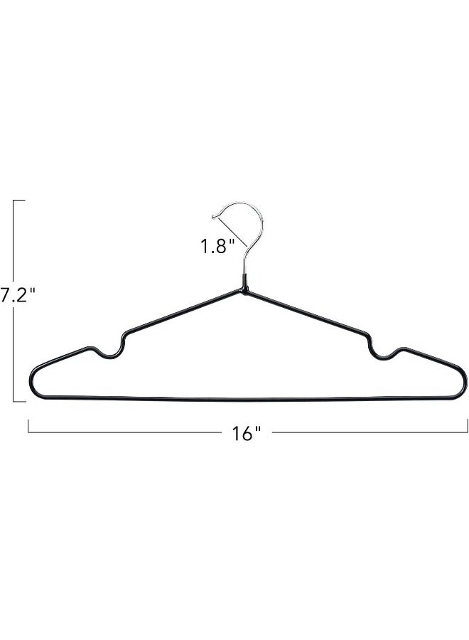 HOUSE DAY Metal Hangers 40 Pack Hangers For Clothes Coat Hangers Adult Black Hangers Wire Hangers Clothing Hangers Non Slip Hangers Coated Metal Hangers Heavy Duty Space Saving  Coated Hangers 16" - Image 5