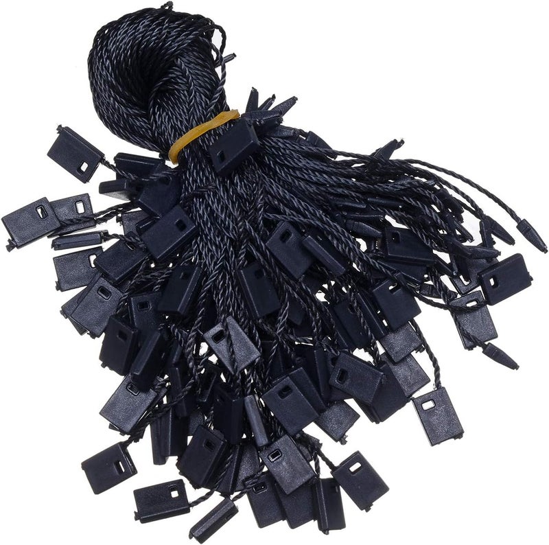 MGTECH 7 Inch 1000Pcs Black Hang Tag String Snap Lock Pin Loop Fastener Hook Ties, Easy and Fast to Attach - Image 1