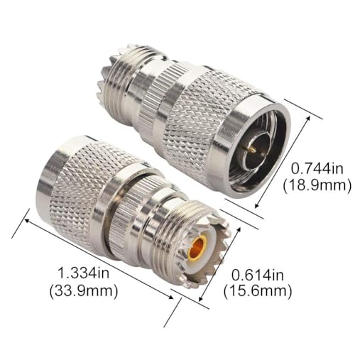 Boobrie N Male to UHF Female SO-239 Connector SO239 Jack to N-Type RF Coaxial Coax Cable Adapter for Antenna/Wireless LAN Device/WiFi/Radio/Coaxial Extension Cable Pack of 2 - Image 5