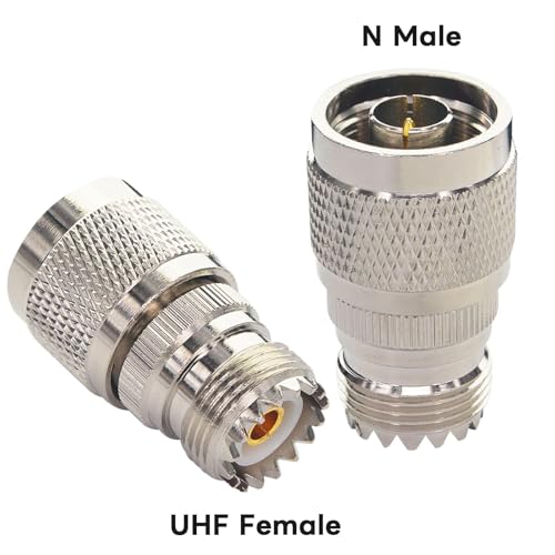 Boobrie N Male to UHF Female SO-239 Connector SO239 Jack to N-Type RF Coaxial Coax Cable Adapter for Antenna/Wireless LAN Device/WiFi/Radio/Coaxial Extension Cable Pack of 2 - Image 2