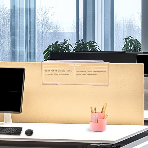 Rulyyo Ergonomic Computer Keyboard Stand - 17 Inch Clear Acrylic Keyboard Riser for Desk Tilted Keyboard Holder Tray with Memo Board & Pink Non-Slip Strip for Home Office Easy Typing & Working - Image 2
