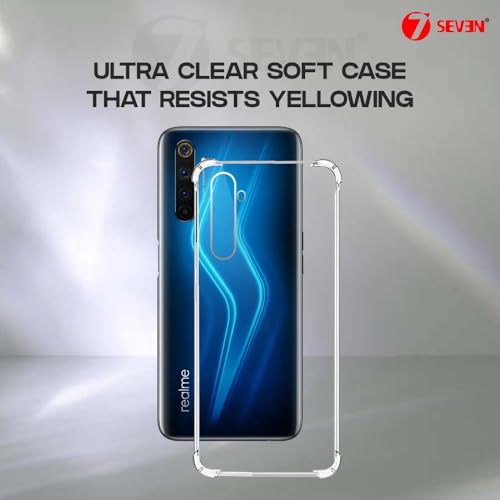 7-Seven 7SEVEN® Back Cover for Realme 6 Pro Transparent Mobile Back Case Shock Proof Design Camera Edges Protection Crystal Clear Phone Case Silicon Soft TPU and Flexible Bumper Phone Cover - Image 3