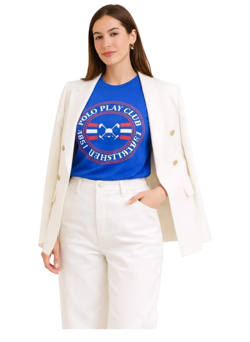 Polo Play Ladies Graphic T-shirt -ROYAL BLUE