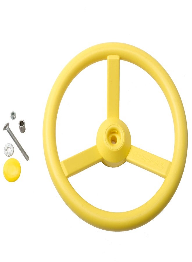Gorilla Playsets 07-0004-Y Steering Wheel Swing Set Attachment with 12.5" Diameter, Yellow with Mounting Hardware - Image 3