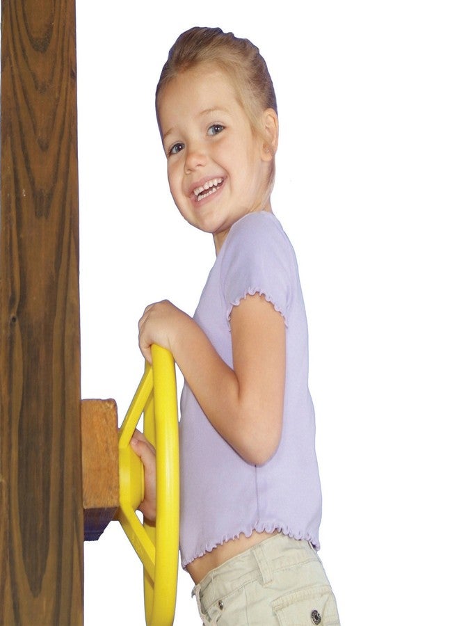 Gorilla Playsets 07-0004-Y Steering Wheel Swing Set Attachment with 12.5" Diameter, Yellow with Mounting Hardware - Image 4
