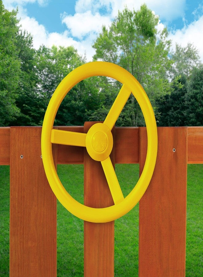 Gorilla Playsets 07-0004-Y Steering Wheel Swing Set Attachment with 12.5" Diameter, Yellow with Mounting Hardware - Image 2