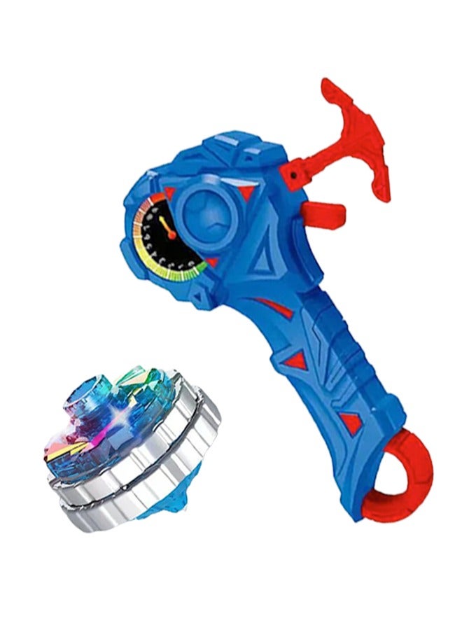 Children's Toys Battle Gyro Upgraded Alloy Light-up Gyro Toys Set Cool Sparring Launcher Suitable for More Than 7 Years Old Boys Girls Toys Gifts (Blue)  - Image 1