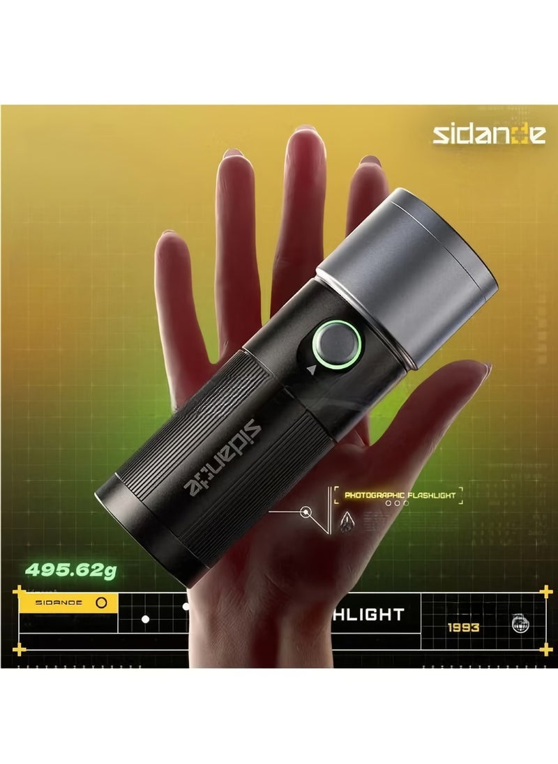 Sidande Videography Flashlight, Lightweight And Portable Strobe Light, Zoomable Photography Fill Light, Durable Ambience Light With Thread, (10W Standard Plus Mini concentrator Plus Video (Free Styling Sheet Plus Storage Bag))  - Image 4