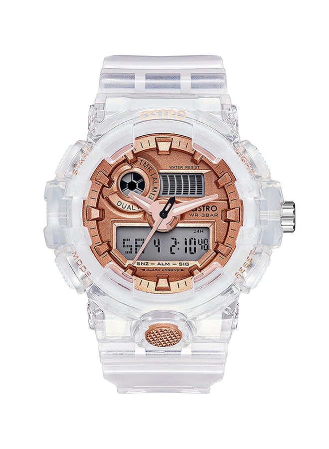 ASTRO Kids Unisex Water Resistant Silicone Strap Analog & Digital Watch A20806-PPZK - 56mm - Transparent - Image 1