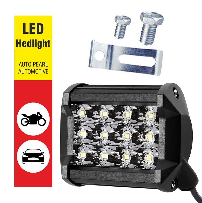 Auto Pearl 12 LED Bar Light Universal Bike Car Fog Light - Hi Power - SMD LED Bar Light for Off Roading Bikes Cars SUV ATV - Fitting for - TVS Apache RTR 180 1 PC (48W) - Image 4