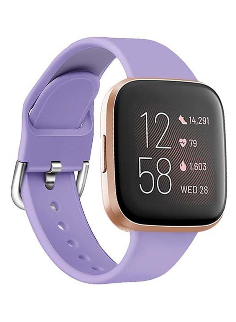 Perfii Official Solid Silicon Replacement Band For Fitbit Versa 2/1/Lite/SE Purple - Image 1