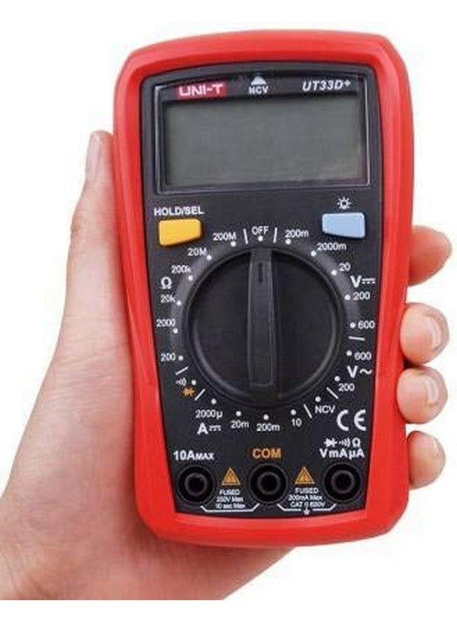 يوني تي جهاز قياس متعدد القياسات UNI-T UT33D+ بحجم راحة اليد، 1999 عدادًا مع NCV  - Image 5