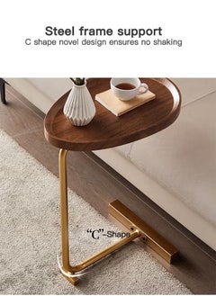 Pack Of 4 C- Shaped Sturdy Nordic Style Coffee Table Sofa Side Table End Table For Living Room 45*30*60cm Gold/Brown - pzsku/Z810C395246A633F0E6DEZ/45/_/1732694633/d8b0c527-1553-4182-83e7-fa9b32186d70